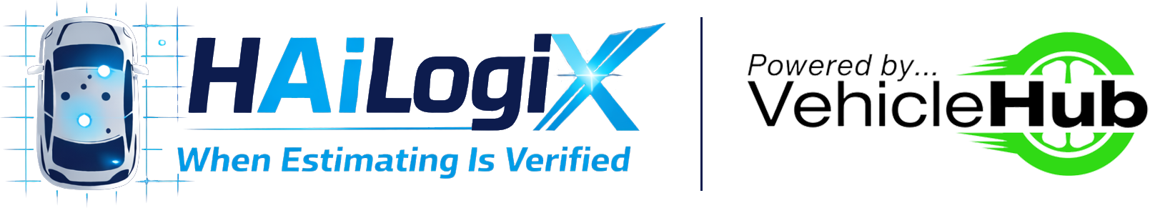 hailogix powered by vehicle hub logo